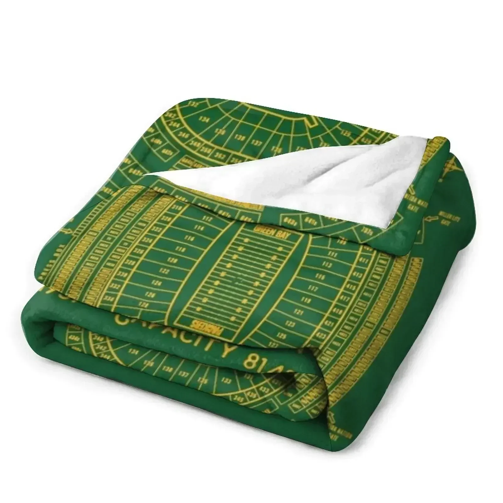 Green Bay Packers Lambeau Field Stadium Poster Print Throw Blanket Soft Plush Plaid Comforter heavy to sleep Blankets 3