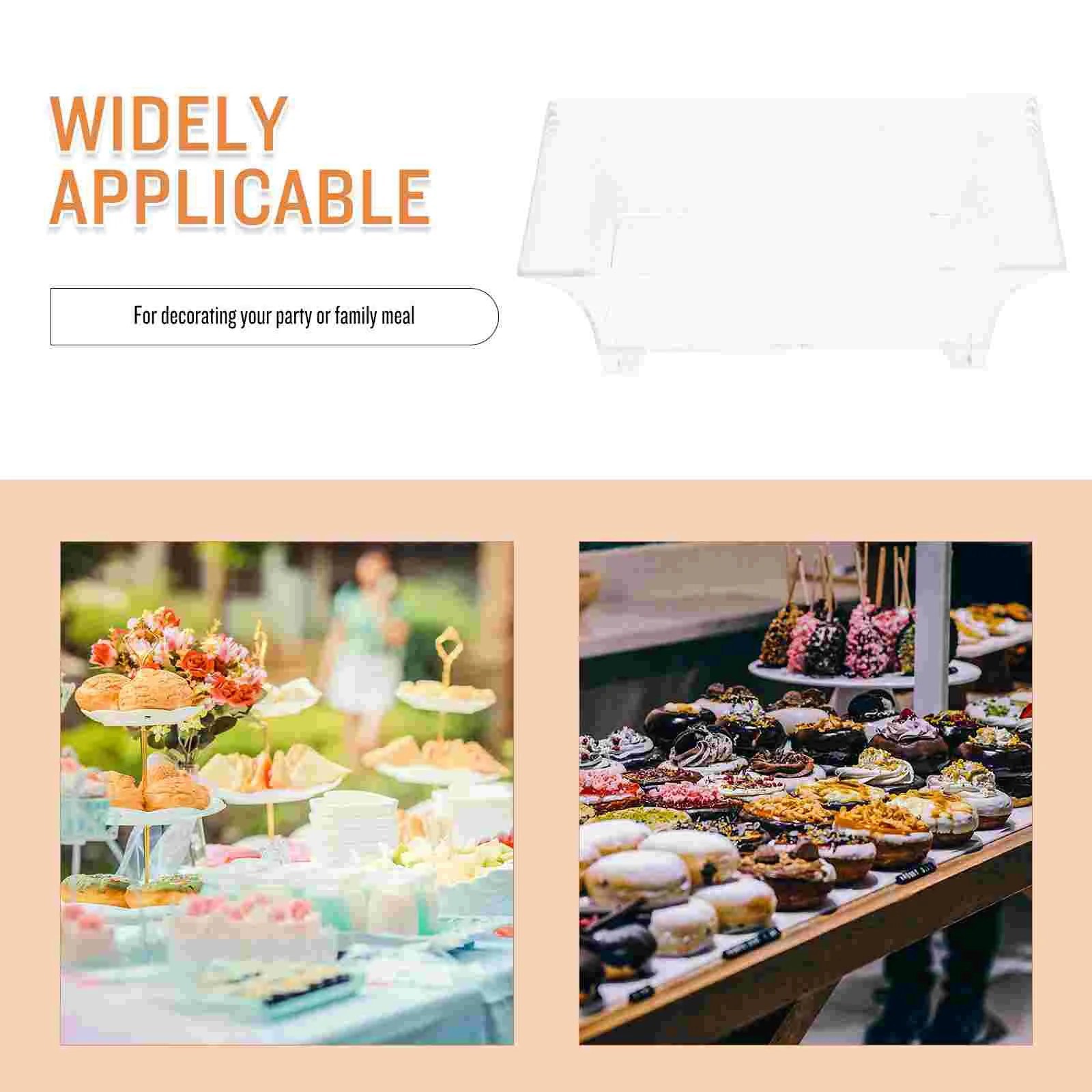 Transparent Square Dish Appetizer Holder Dessert Holders Bowl Cake Dishes Container Party Plastic Bowls