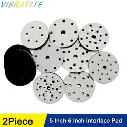 2Pcs Foam Interface Pads 5 Inch 6 Inch Hook Loop Soft Sponge Cushion Pad for Orbital Sander Automotive Woodworking Polishing