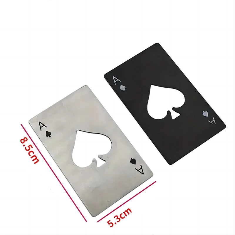 Stainless Steel Metal Poker Game Waterproof Blackjack Game Toss Durable Silver Card Poker Opener Playing Cards playing cards