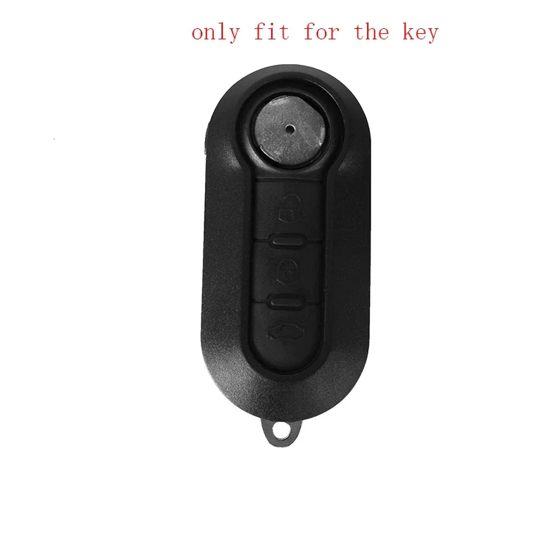 ZAD silicone key cover Case set shell skin fiat 500 3 Buttons Flip remote Key Blank Fob Auto parts car accessories colorful key case key case cover car key shell flip key fob shell