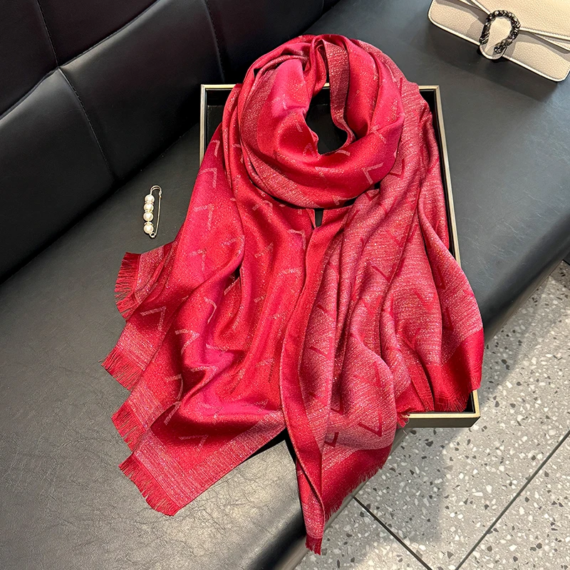 Elegant Ladies Print Hijab Tencel cotton long scarf With Four Seasons Sun Protection Silk Scarf Decoration Shawl Wrap Headscarf