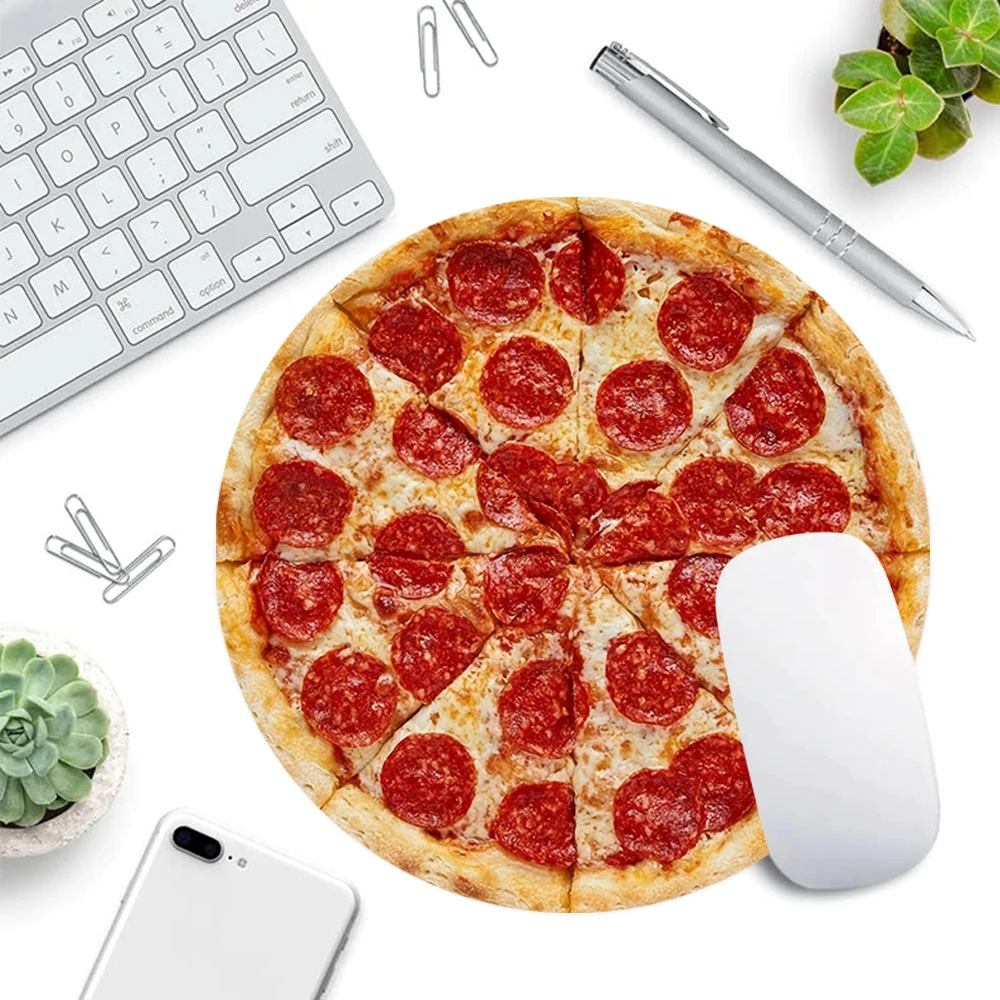 Cute pizza mouse pad desk accessory