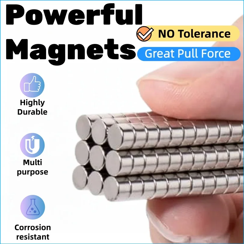 แม่เหล็กขนาดเล็ก แม่เหล็กกลมขนาดเล็กอเนกประสงค์ สำหรับกรรไกรตัดเล็บ ตู้เย็น ของจิ๋ว งานอดิเรก งานฝีมือ และวิทยาศาสตร์ ขนาดจิ๋ว 1