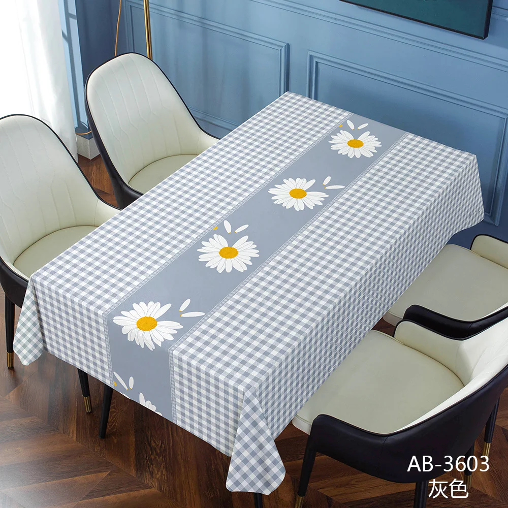 

30058 Нескользящая Минималистичная скатерть из ПВХ в скандинавском стиле, водонепроницаемая и маслостойкая скатерть, скатерть для чайного столика ins, ткань из пряжи,