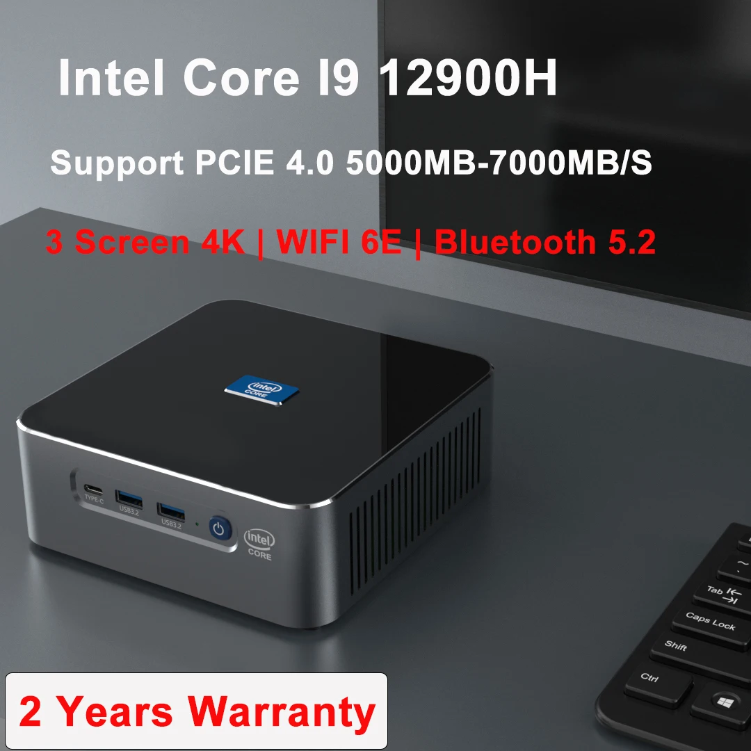 

MOREFINE 12th Gen Intel Core i9 12900H i7 12800H Mini PC 14 Core 20 Thread Windows11 2*M.2 NVME 2*LAN Gaming PC Mini Computer