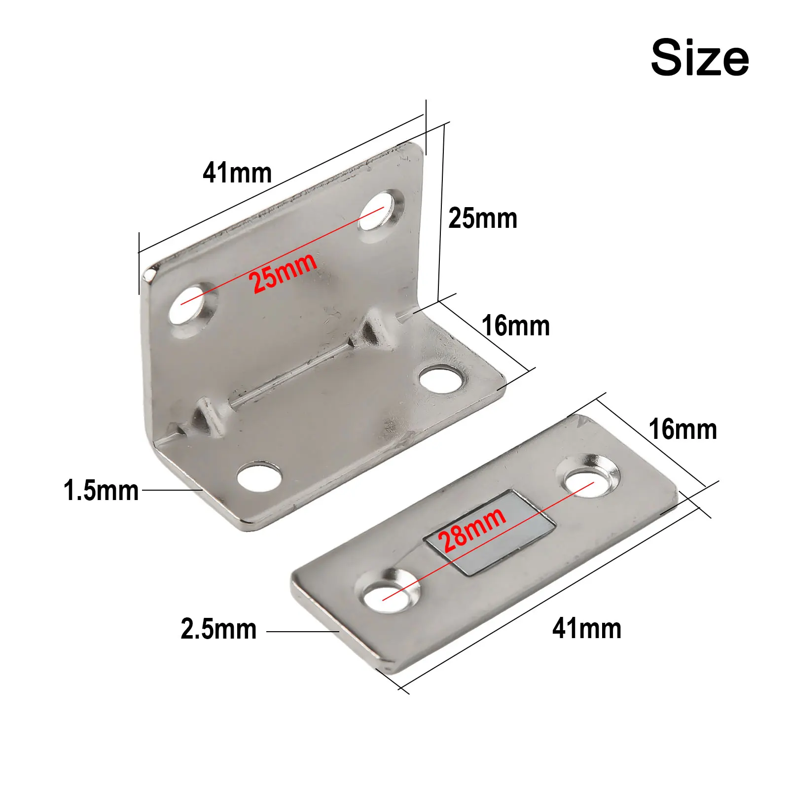 Magnetic Cabinet Catches Ultra Thin Door Stop Closer for Closet Cupboard Furniture