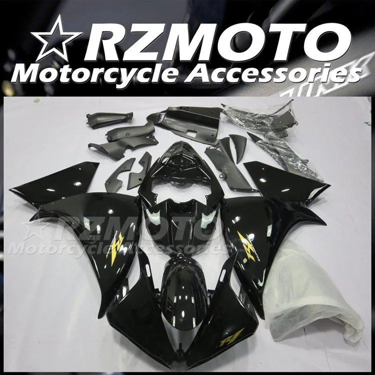 

4Gifts New ABS Motorcycle Fairings Kit Fit For YAMAHA R1 2009 2010 2011 2012 09 10 11 12 Bodywork Set Custom Black Golden
