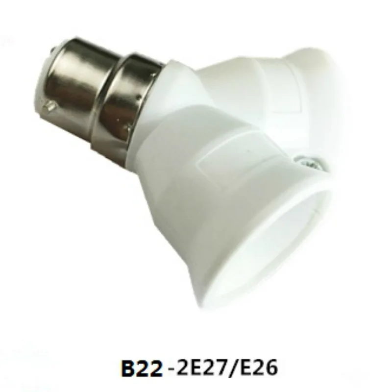 Universal B22 to 2E27 Bulb Holders 2 way E27 Lamp Base LED Light Lamp