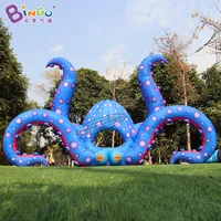 Novel 8x2x5 Meters Giant Inflatable DJ Octopus Cabin Background Wall Booth Balloon For Event Stage Decoration Toys - BG-O0248 1