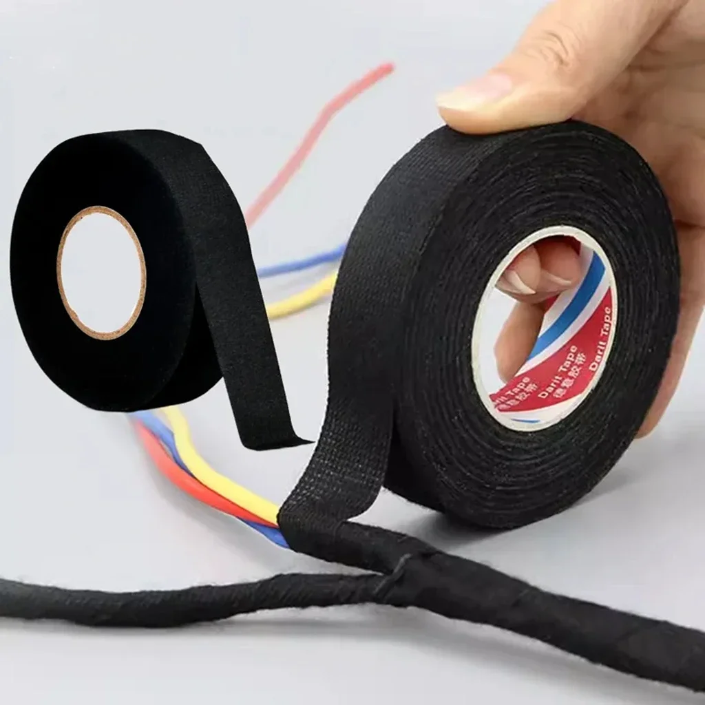 Heat‑Resistant Electrical Harness Tape — Waterproof Fabric Insulation Tape for Automotive Wiring