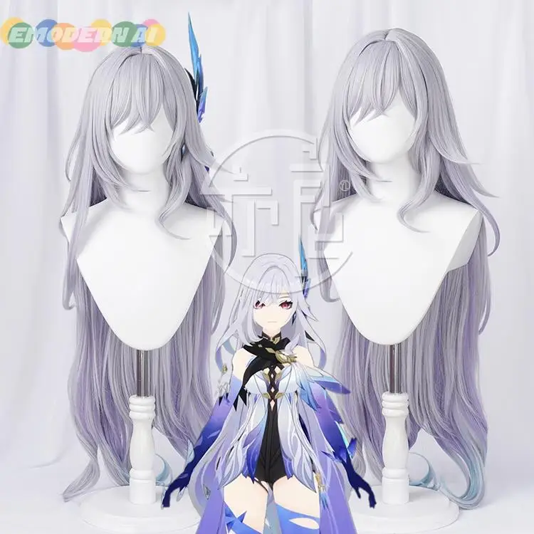 

Game Genshin Impact Cosplay Wig Skirk Cosplay Wig 105cm Long Women Anime Wig Childe Tartaglia Master Skirk Cosplay Wig + Wig Cap