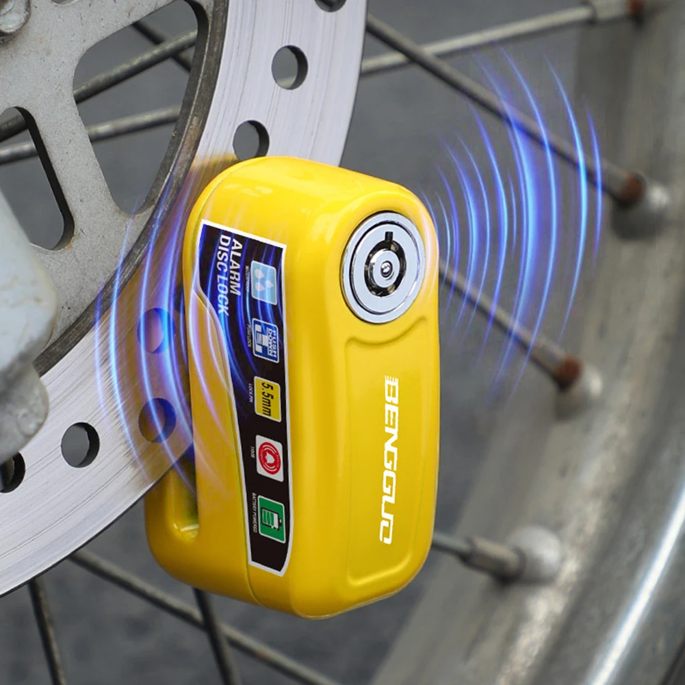 Motorcycle Alarm Wheel Disk Brake Lock with Keys Bicycle Alarm Disc Brake Electric Lock Anti Theft for Bicycle Motor Scooter motorcycle lock motorcycle disc lock motorcycle disc brake lock bicycle disc brake lock bicycle lock