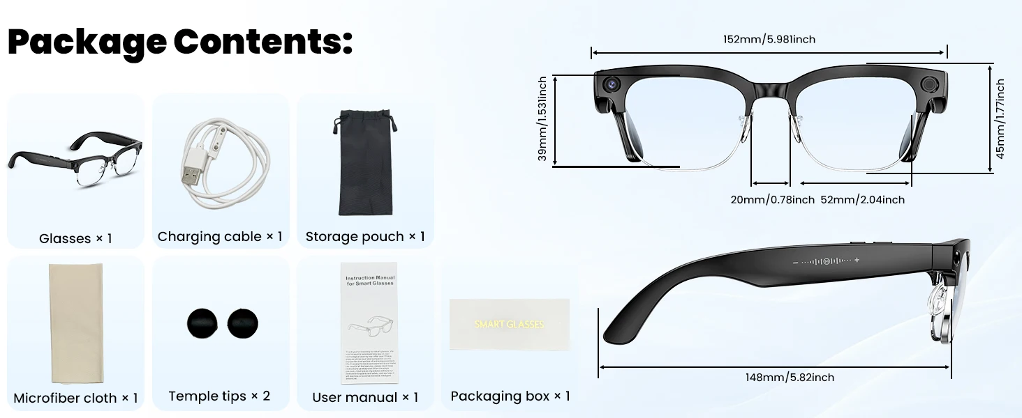Smart Glasses With Camera Video Recording And Ai Translation_voghion.com