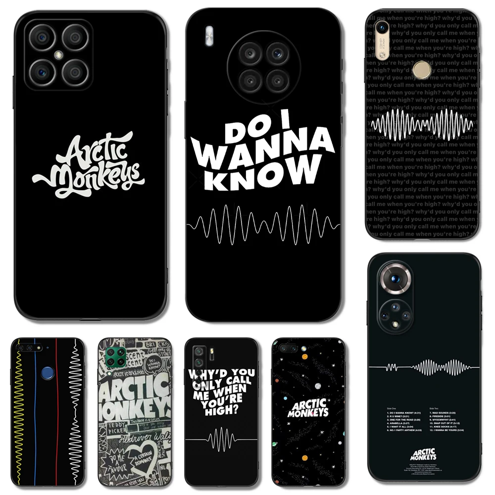 Black Tpu Case For Huawei Honor X6 X6S X7 Magic 4 Pro Arctic Monkeys