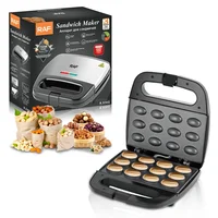 Electric Walnut Cake Maker 12 Holes Automatic Nuts Maker Kitchen Breakfast Sandwich Non-stick Cook Plates Walnut Mold 220-240V 1