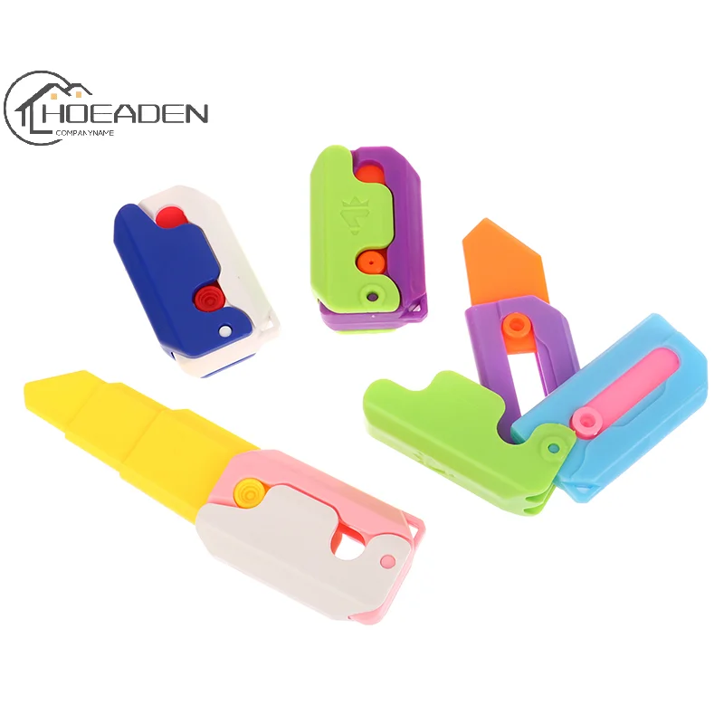 

New 3D Radish Knife Straight Jump High-quality Gravity Mini Keychain Children Decompression Push Toy Gift Surprise