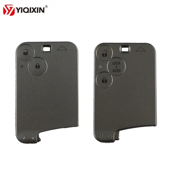 Keyforkess2 Pulsante Smart Key Card di Ricambio Per Renault Laguna Espace Vel-Satis 2002-2006 Auto Chiave Borsette con il Nero Batteria Holde