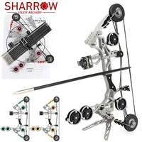 Mini Archery Compound Bow and 4/8pcs Arrows Kit Stainless Steel Pulley Bow,Outdoor/Indoor Sports Shooting Gift Game Pocket Bow 1