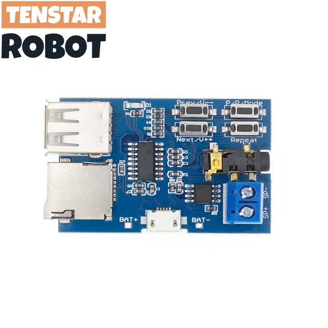 Tenstar Robot Tf Card U Disk Mp3 Format Decoder Board Module Amplifier Decoding Audio - Integrated - AliExpress