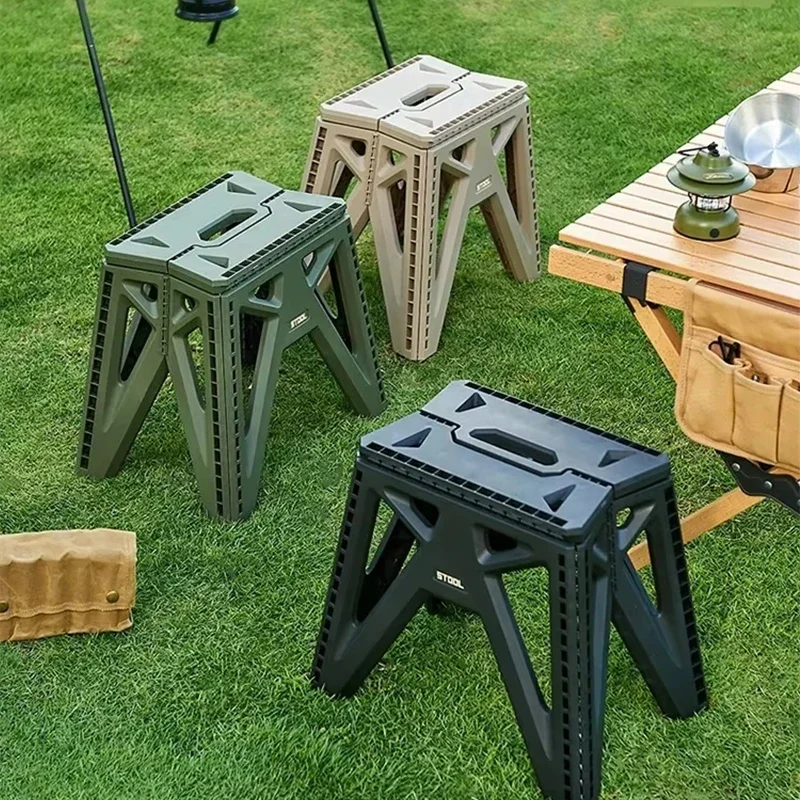 Portable Plastic Folding Stool for Outdoor Fishing Camping