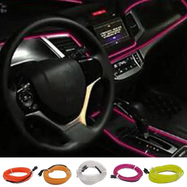 자동차 인테리어의 분위기를 밝히는 자동차 EL 네온 스트립