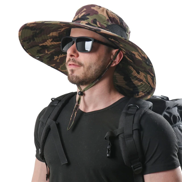 Men's women's Camouflage large-brim fisherman's Hat Outdoor Sunscreen  Breathable Sun Hat Summer Beach Hat quick-drying Sun Hat - AliExpress