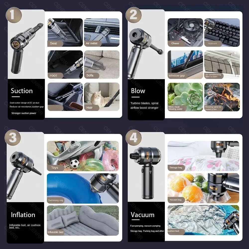 CENRR Car Handheld Wireless Portable Vacuum Cleaner 998000PA Home Appliance Cleaning Machine Car wireless vacuum cleaner,vacuum cleaner,portable vacuum cleaner,handheld vacuum cleaner