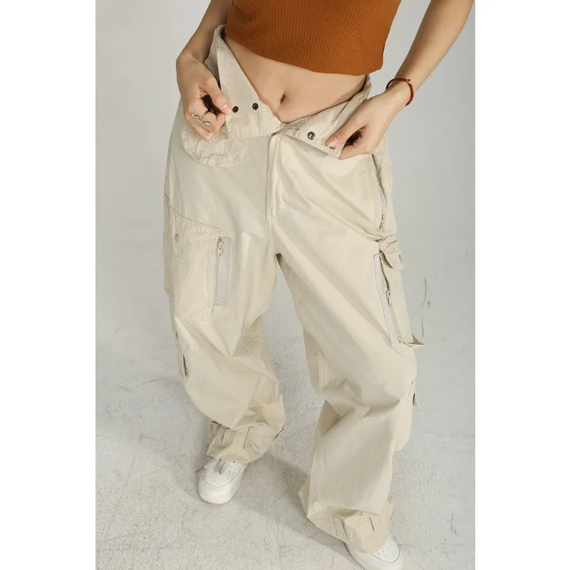 

Deeptown Vintage Cargo Pants Women Y2k Japanese Streetwear Baggy High Waist Joggers Trousers Hippie Harajuku Multi Pocket Casual