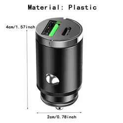 High - Power 100W Car USB Type C Fast Charging Adapter (Black)
