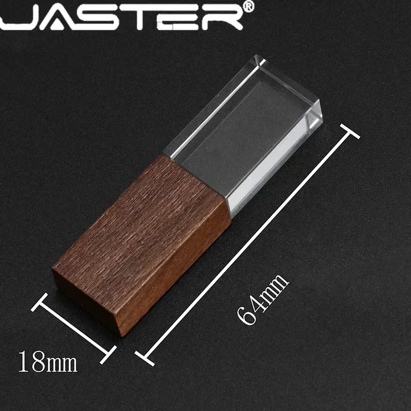 USB Flash Drive JASTER Crystal Plus Push-pull Box Maple 16GB 32GB 64GB 128GB Free Custom Logo Pen Drive Creative Business Gifts usb flash drive flash drive