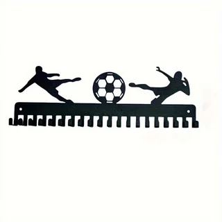 Premium Wall-Mounted Black Steel Medal Display