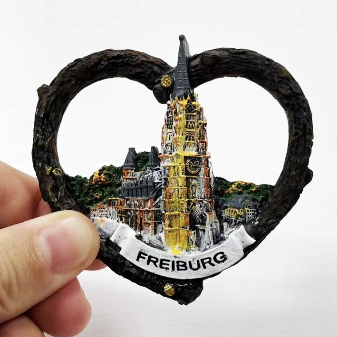 Europe Germany Freiburg Dresden Frankfurt Munchfn Berlin Etc. Resin 3D Fridge Magnets Tourism Souvenir Refrigerator Sticker