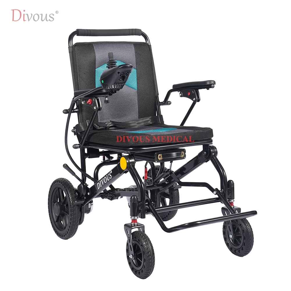 Electric Wheelchair Electrica Handicapped Folding Carbon steel Power Wheelchair for the Disabled
