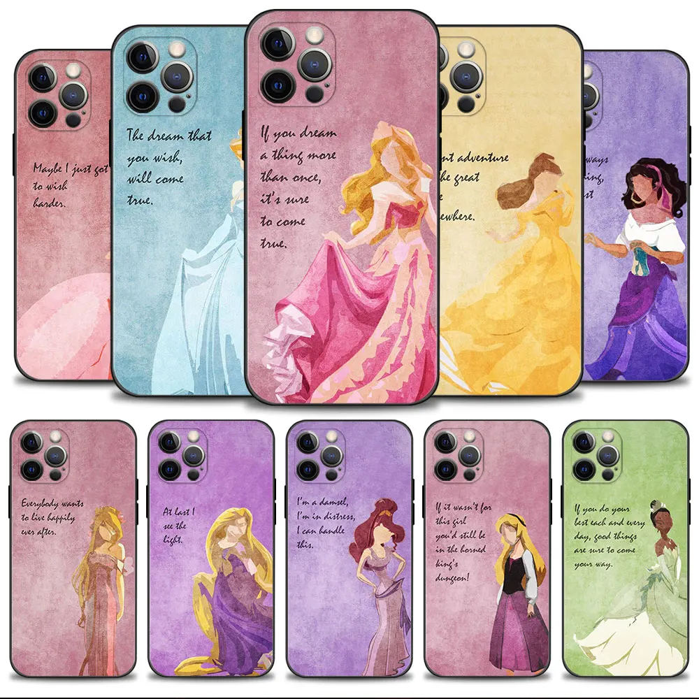 Iphone 12 Pro Max Disney Princesses Cover Iphone 13 Case Mini Disney