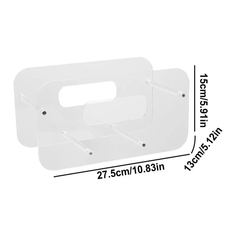 Counter Top Paper Plate Organizer Utensil Organizer 7-12 Inches Acrylic Flatware Dispenser Holder For Kitchen Counter Top