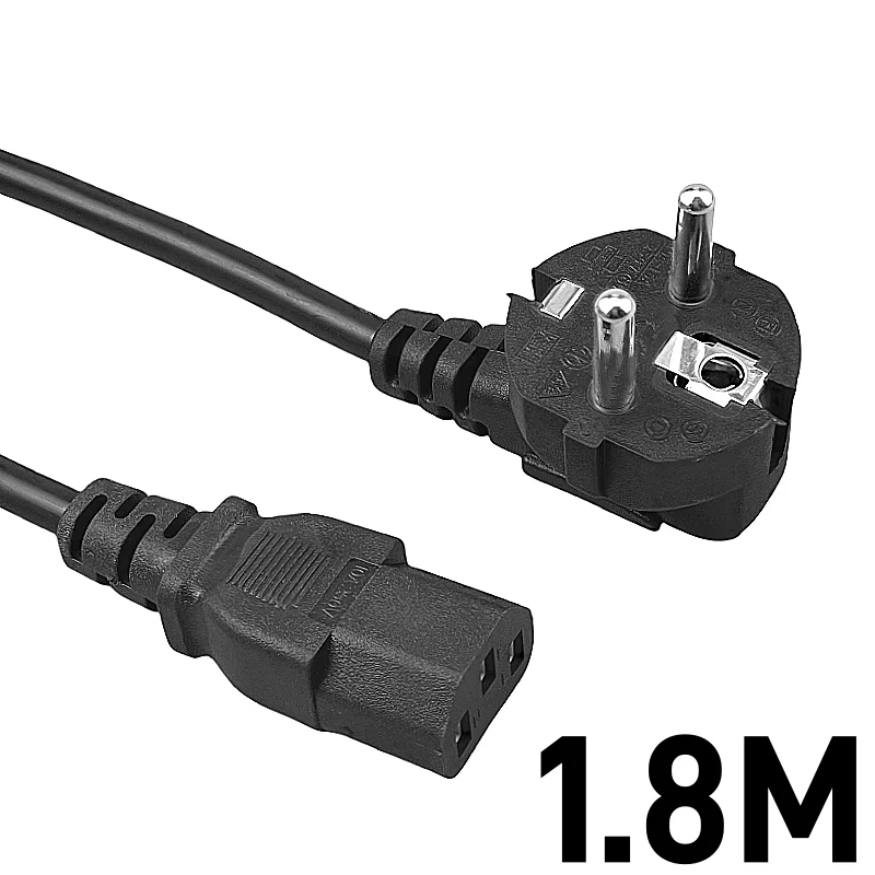 1.8m/3m Euro Plug IEC C13 Power Supply Extension Cord