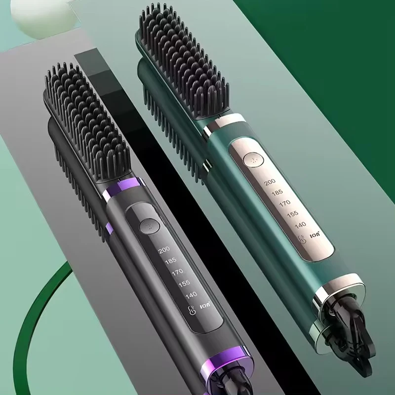 2-In-1 Electric Hair Straightener Portable And Fast Heating Ceramic Iron Negative Ion Dry And Wet Hair Straightener 6