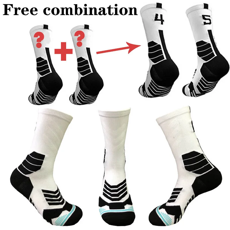 Men's Socks Elite Basketball Compression Cycling Socks Number Adult Towel Bottom Outdoor Sports Unisex sports socks cycling socks football socks compression socks fitness sports socks sport socks
