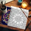 BeautIful Mandala Art Coloring Book 24Pages Gift For Birthday Party Relieve Stress Kill Time Graffiti Painting Drawing 6