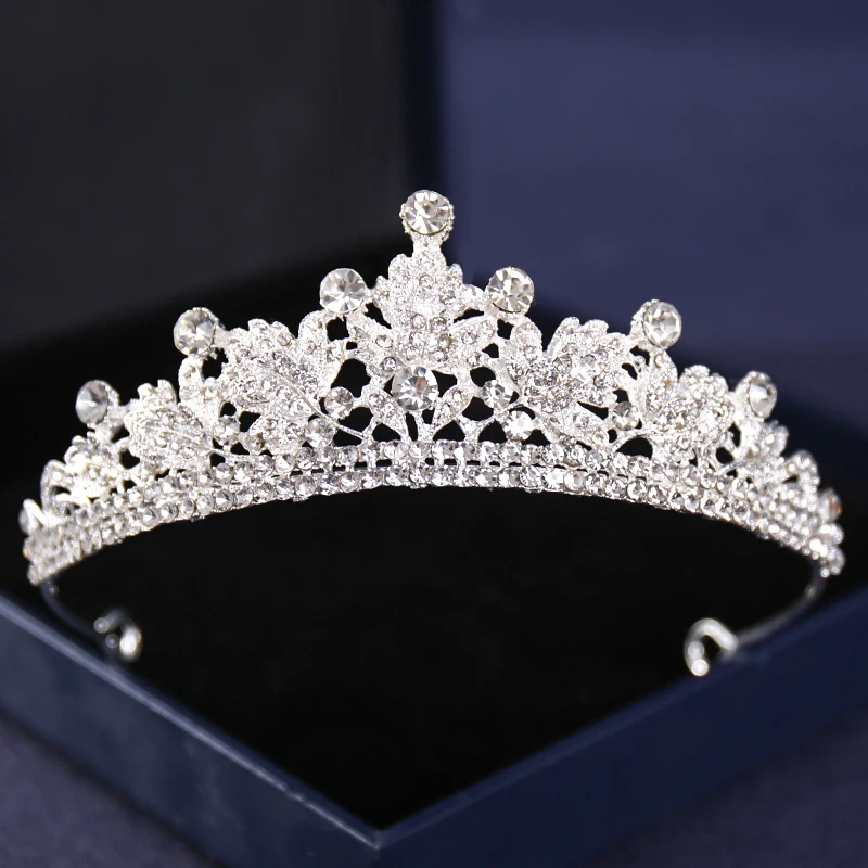 Silver Color Crysta Crowns And Tiaras Baroque Vintage Crown Tiara for Women Bride Pageant Prom Diadem Wedding Hair Accessories hair accessories bridal hair accessories crown headband bridal jewelry set