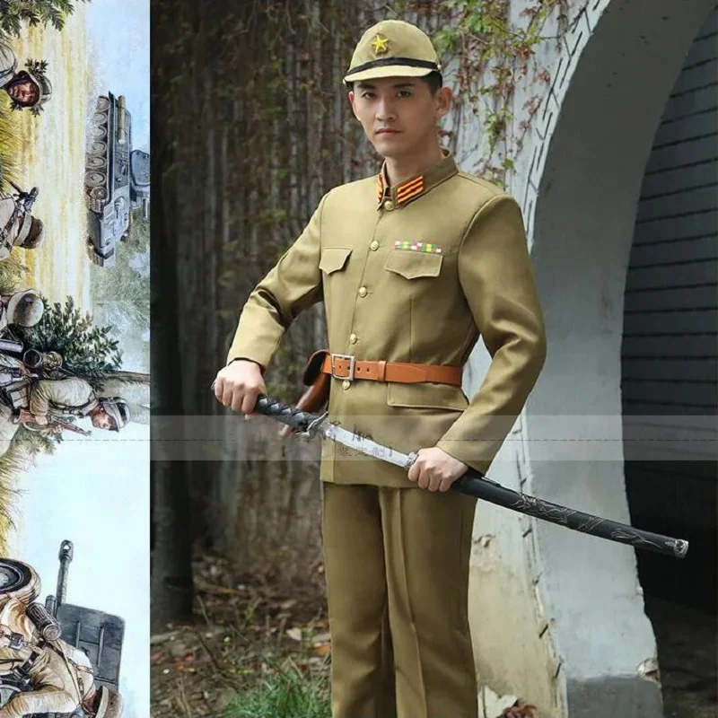 

The Japanese Imperial officer Da Zuo's clothing 2nd World War Millitary Uniform Japan Anti Japanese soldiers stage costumes