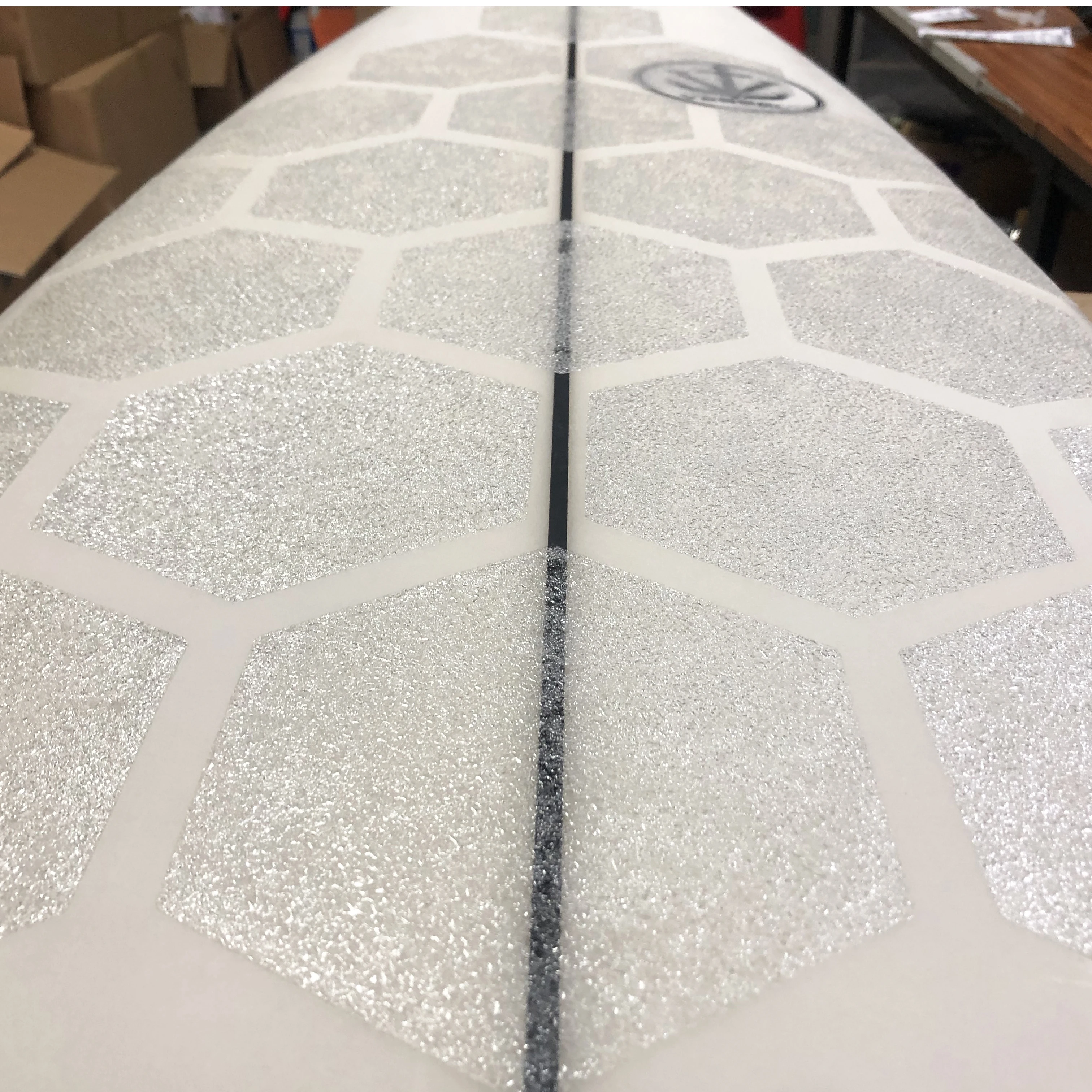 Hexagon Clear Surf Traction Pad Semi Clear Deck Pad for Surfboard DIY Surfing Accessories 3