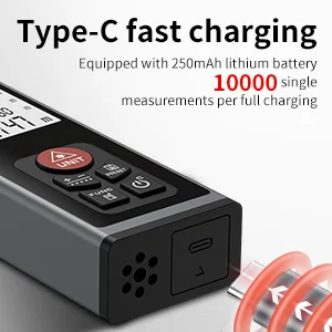 Mini Laser Tape Measure 40M Laser Distance Meter High Accuracy Roulette Multiple
