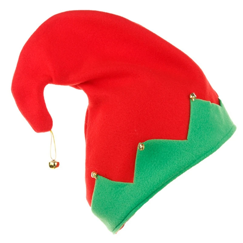 Elf Hats Plush Made for Boys Girls Caps for Festive Christmas Eve Santa Hats with Metal Made Bell Ornament at the Top christmas beanie hat