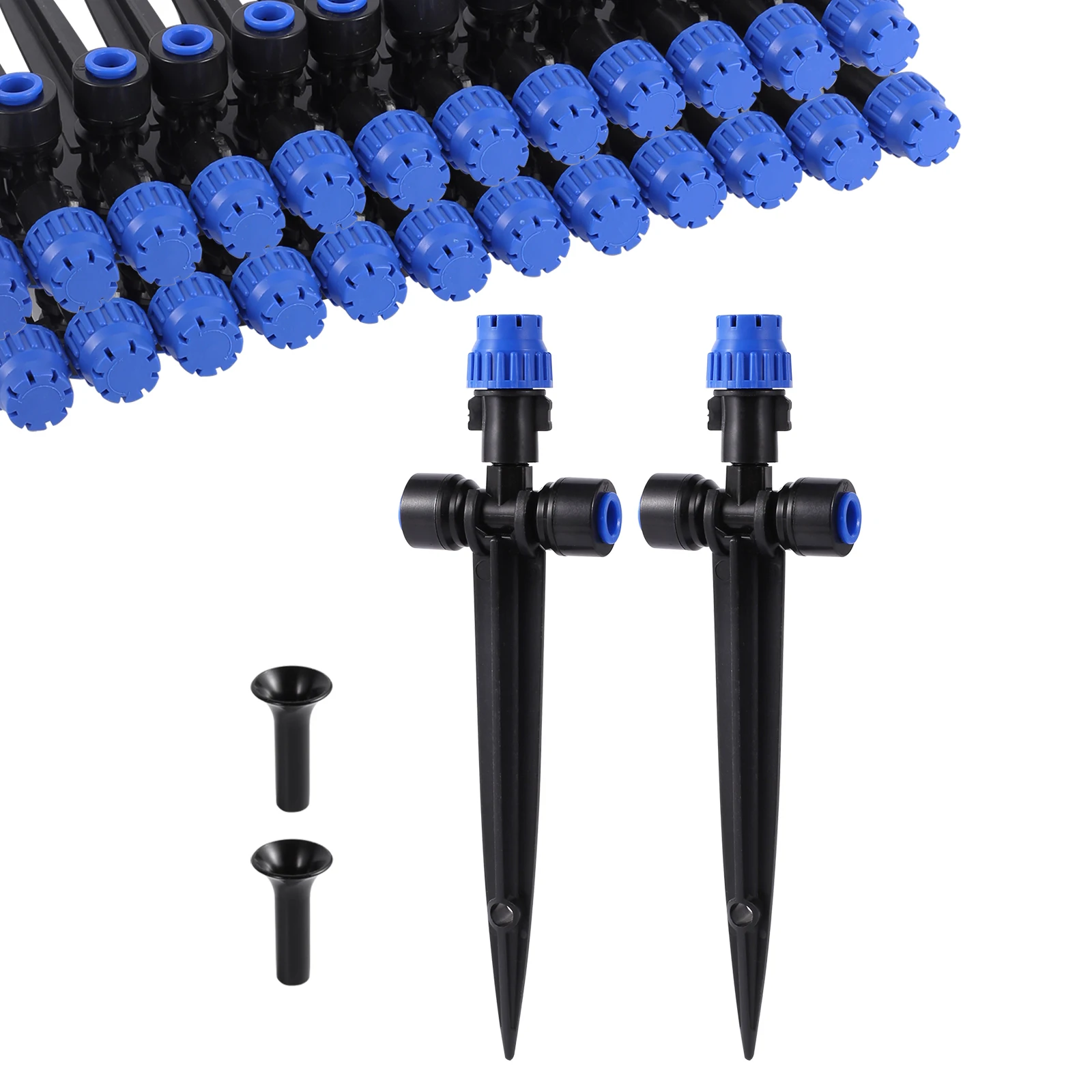 10pcs Adjustable Bracket 8 Hole Sprinkler 180&deg; Rotatable Micro-spray Droplet Emitter Watering Sprinkler Garden Irrigation Tools