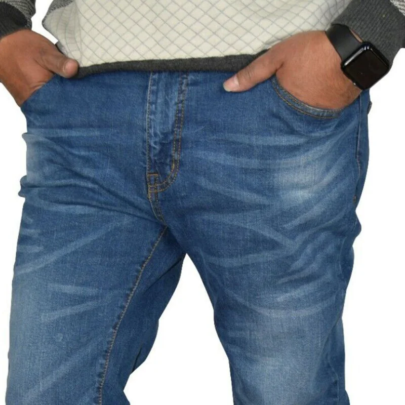 Men's Jeans New Style Trousers Elastic Slim Denim Trousers European and American Fashion Trend