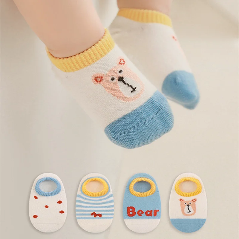 New Baby Boy/Girl Carpet Socks Shoes From 0 to 1 Year | Bear | Yellow