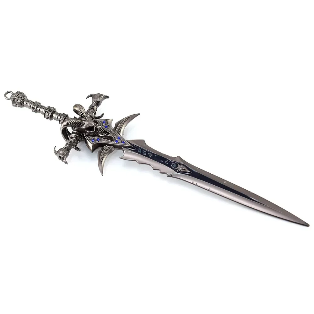 World of Warcraft  Anime Figure Arthas Menethil Lich King Frostmourne Sword Set  Peripheral Metal Weapon Model Boy Gift Toy Game 6