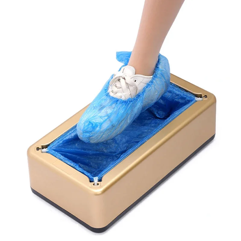 Disposable Shoe Covers Automatic Disposable Shoe Cover Waterproof Overshoes Dispenser Portable Hand-Free Machine for Home, Office, Supermarket, Factory